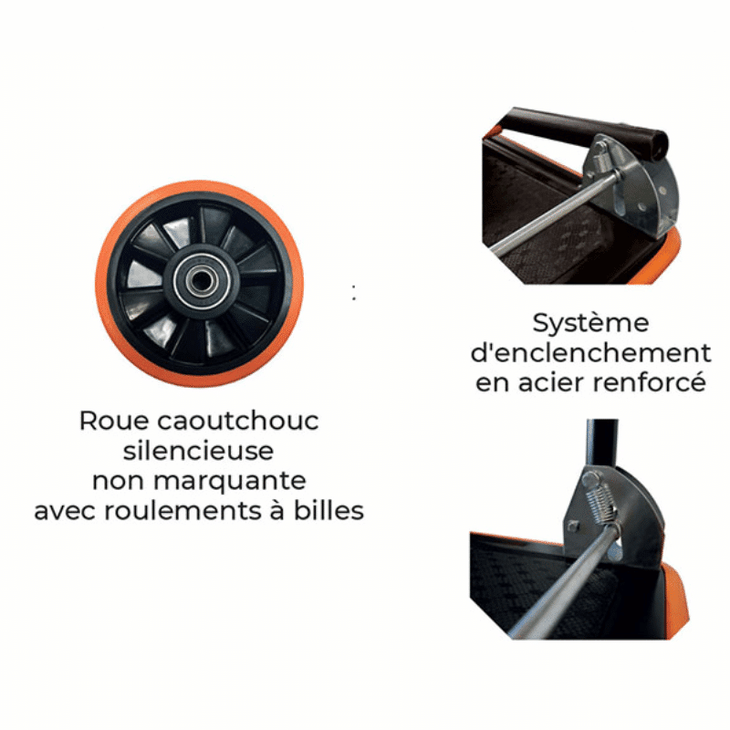 Chariot timon rabattable 150 et 300 kg - CR-1 – Image 5