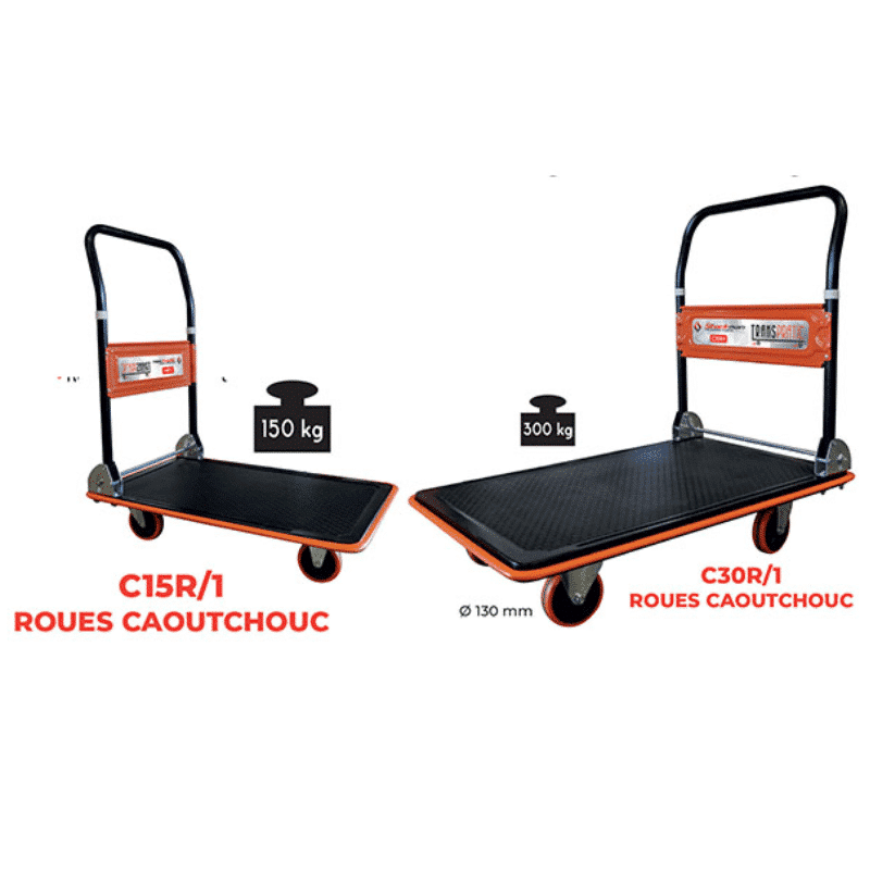 Chariot timon rabattable 150 et 300 kg - CR-1 – Image 4
