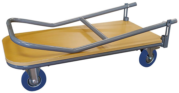 Chariot plateau bois 250 kg dossier fixe ou repliable - WP25R-1 & WP25-1 – Image 3