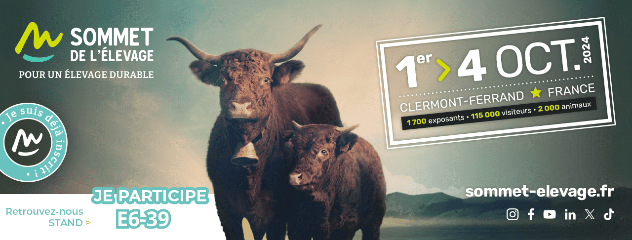 Sommet de l’Élevage 2024 : Retrouvez-nous sur le stand E6-39