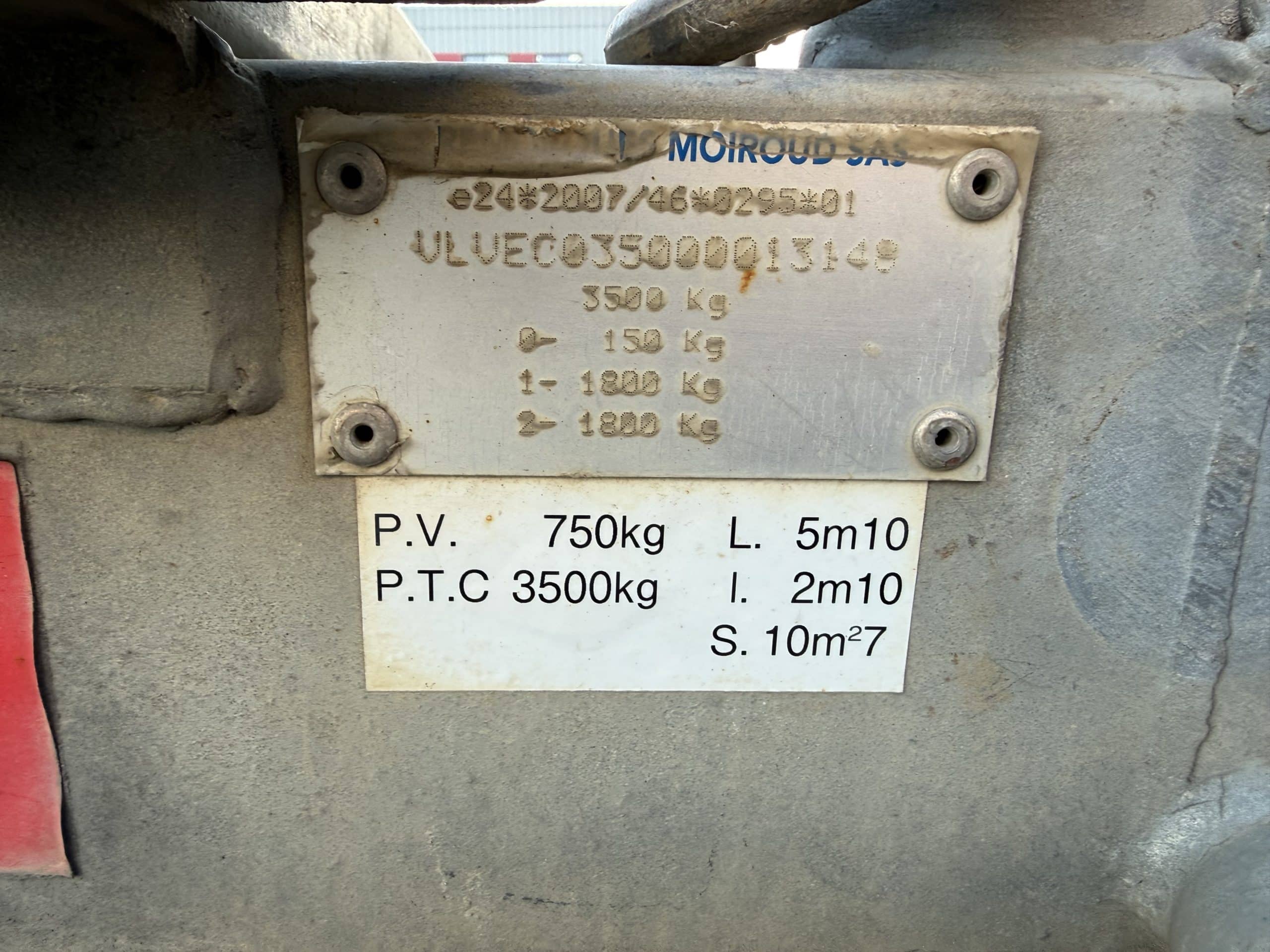 Remorque MOIROUD EC0350 – Image 3